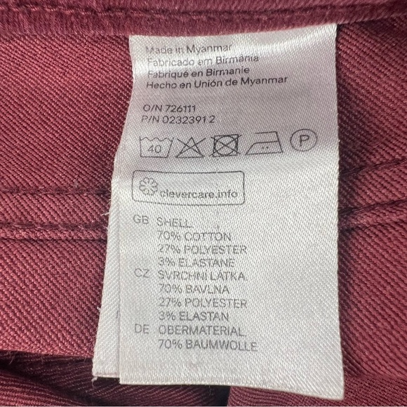 H&M Red Skinny Pull On Leggings Size 6 Women's - Picture 5 of 5